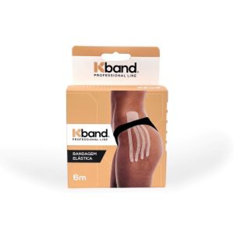 Bandagem Elastica Tipo Kinesio Bege 6Mx5cm Kband